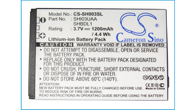 Аккумуляторная батарея для телефона, смартфона Sharp 003SH. Артикул iB-M2822.Емкость (mAh): 1200. Напряжение (V): 3,7