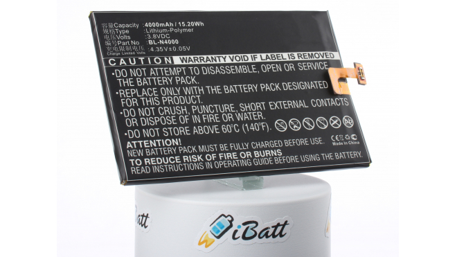 Аккумуляторная батарея для телефона, смартфона BLU Energy X LTE E0010UU. Артикул iB-M1557.Емкость (mAh): 4000. Напряжение (V): 3,8