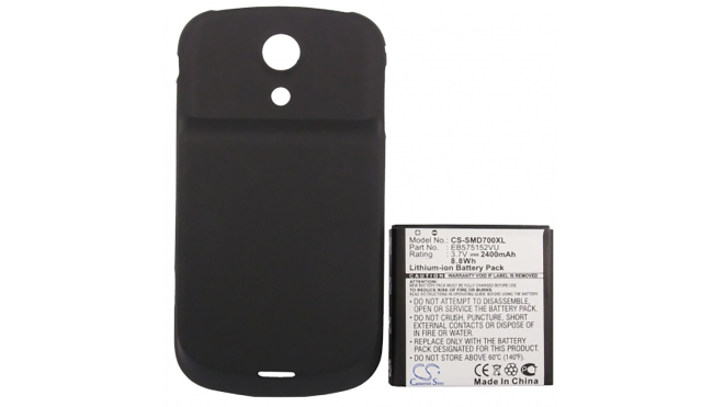 Аккумуляторная батарея iBatt iB-M2757 для телефонов, смартфонов SamsungЕмкость (mAh): 2400. Напряжение (V): 3,7