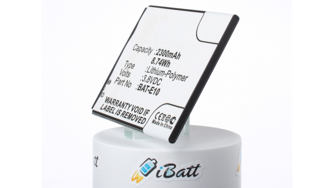 Аккумуляторная батарея BAT-E10(1ICP4/58/71) для телефонов, смартфонов Acer. Артикул iB-M1193.Емкость (mAh): 2300. Напряжение (V): 3,8