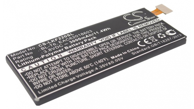 Аккумуляторная батарея для телефона, смартфона LG F220S. Артикул iB-M2170.Емкость (mAh): 3000. Напряжение (V): 3,8