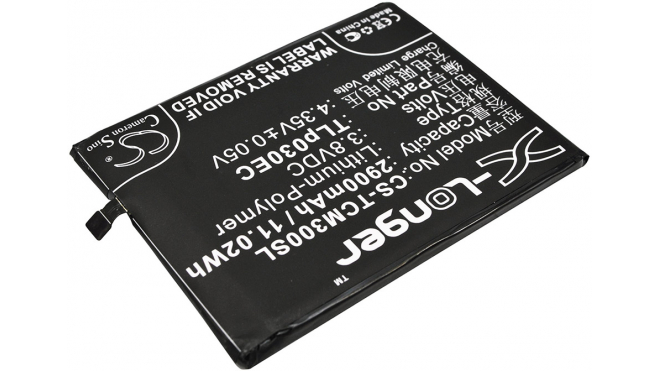 Аккумуляторная батарея iBatt iB-M2910 для телефонов, смартфонов TCLЕмкость (mAh): 2900. Напряжение (V): 3,8