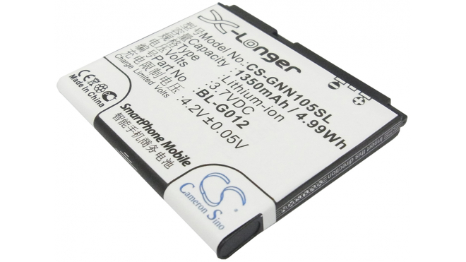 Аккумуляторная батарея для телефона, смартфона Gionee TD500. Артикул iB-M1788.Емкость (mAh): 1350. Напряжение (V): 3,7