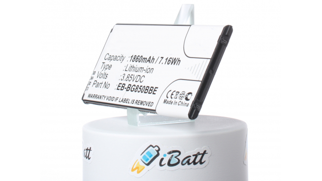 Аккумуляторная батарея EB-BG850BBE для телефонов, смартфонов Samsung. Артикул iB-M794.Емкость (mAh): 1860. Напряжение (V): 3,85