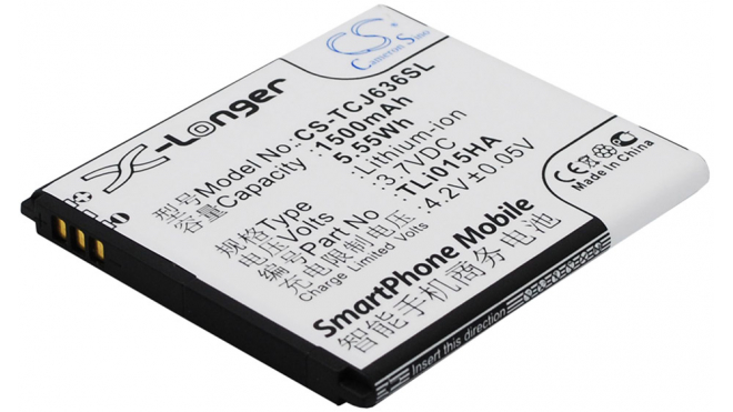 Аккумуляторная батарея для телефона, смартфона TCL J636D. Артикул iB-M2892.Емкость (mAh): 1500. Напряжение (V): 3,7