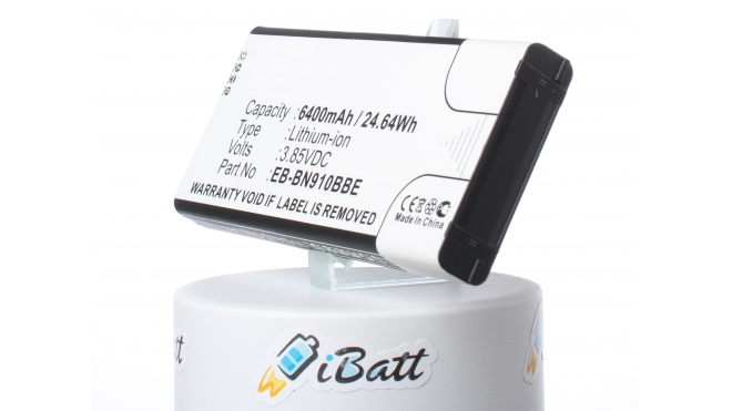 Аккумуляторная батарея EB-BN910BBE для телефонов, смартфонов Samsung. Артикул iB-M788.Емкость (mAh): 6400. Напряжение (V): 3,7