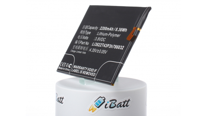 Аккумуляторная батарея iBatt iB-M3064 для телефонов, смартфонов ZTEЕмкость (mAh): 2200. Напряжение (V): 3,8