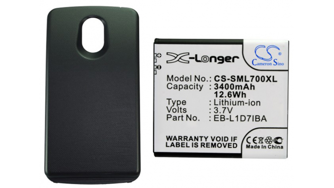 Аккумуляторная батарея для телефона, смартфона Sprint Galaxy Nexus LTE. Артикул iB-M2760.Емкость (mAh): 3400. Напряжение (V): 3,7