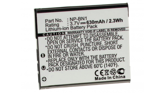 Аккумуляторная батарея NP-BN1 для фотоаппаратов и видеокамер Sony. Артикул iB-F304.Емкость (mAh): 630. Напряжение (V): 3,7
