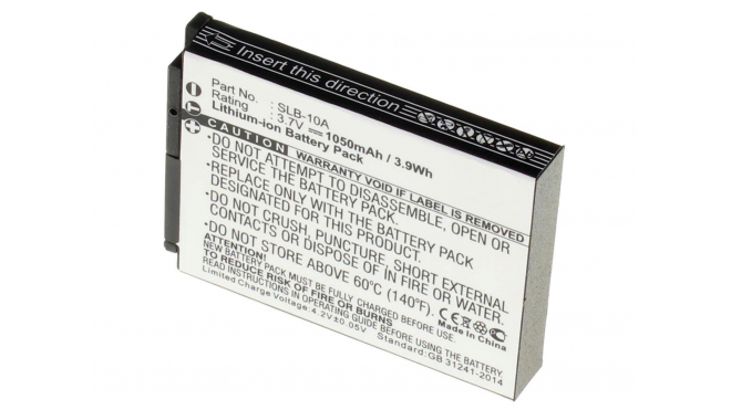 Аккумуляторная батарея SLB-10A для фотоаппаратов и видеокамер HP. Артикул iB-F394.Емкость (mAh): 1050. Напряжение (V): 3,7