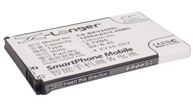 Аккумуляторная батарея iBatt iB-M1401 для телефонов, смартфонов BBKЕмкость (mAh): 1200. Напряжение (V): 3,7