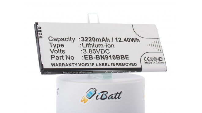 Аккумуляторная батарея EB-BN910BBU для телефонов, смартфонов Samsung. Артикул iB-M786.Емкость (mAh): 3220. Напряжение (V): 3,85
