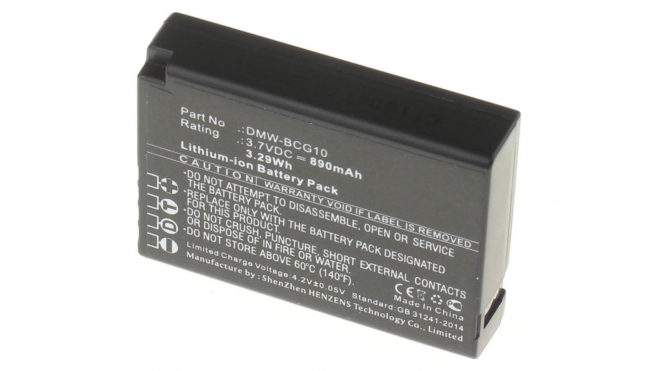 Аккумуляторная батарея DMW-BCG10E для фотоаппаратов и видеокамер Leica. Артикул iB-F319.Емкость (mAh): 890. Напряжение (V): 3,7