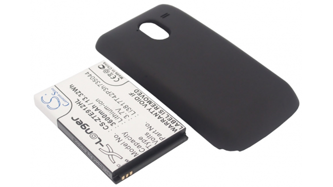 Аккумуляторная батарея iBatt iB-M3051 для телефонов, смартфонов ZTEЕмкость (mAh): 3600. Напряжение (V): 3,7