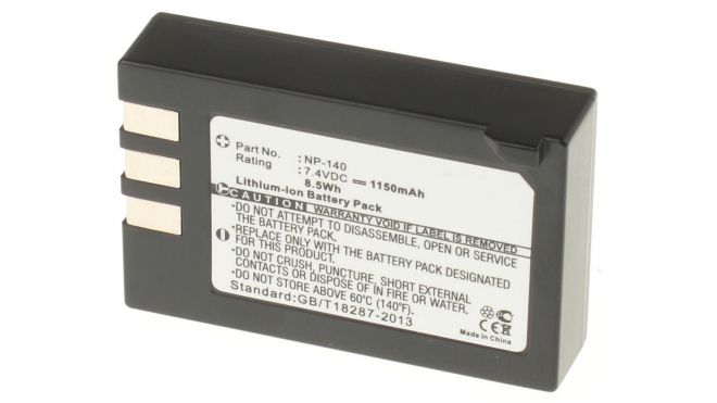 Аккумуляторная батарея NP-140 для фотоаппаратов и видеокамер FujiFilm. Артикул iB-F149.Емкость (mAh): 1150. Напряжение (V): 7,4