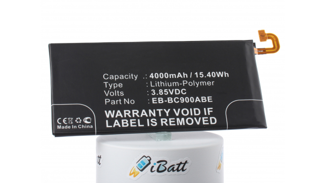 Аккумуляторная батарея EB-BC900ABA для телефонов, смартфонов Samsung. Артикул iB-M2712.Емкость (mAh): 4000. Напряжение (V): 3,85