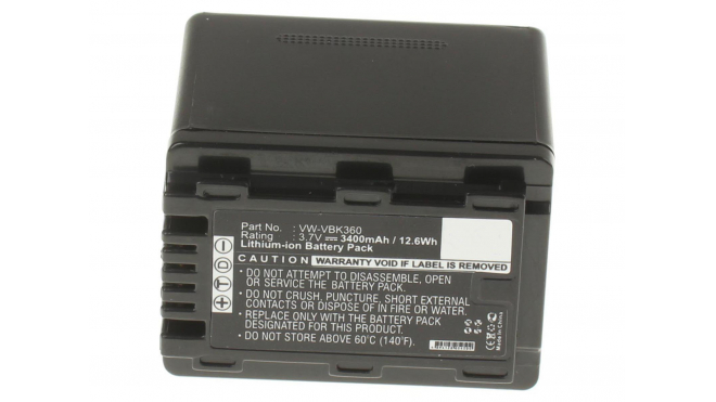 Аккумуляторные батареи для фотоаппаратов и видеокамер Panasonic HC-V100MЕмкость (mAh): 3400. Напряжение (V): 3,7