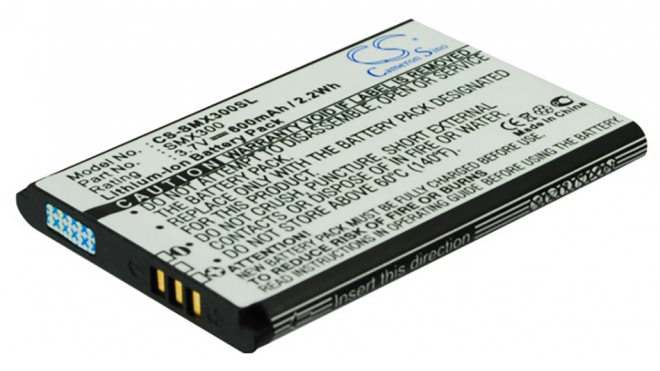 Аккумуляторная батарея CS-SMX300SL для телефонов, смартфонов Samsung. Артикул iB-M2754.Емкость (mAh): 600. Напряжение (V): 3,7