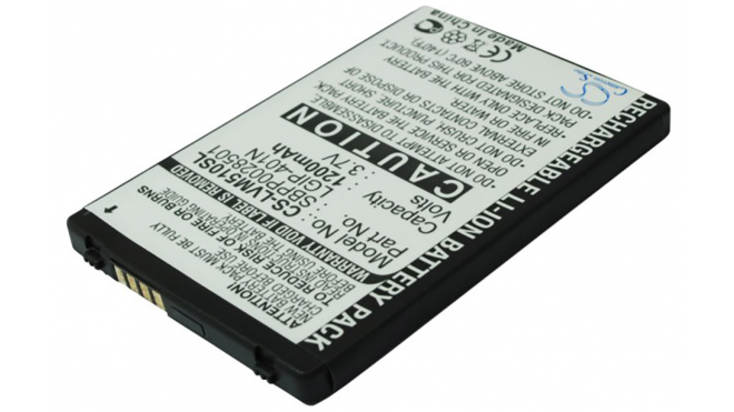 Аккумуляторная батарея SBPP0028501 для телефонов, смартфонов LG. Артикул iB-M2220.Емкость (mAh): 1200. Напряжение (V): 3,7