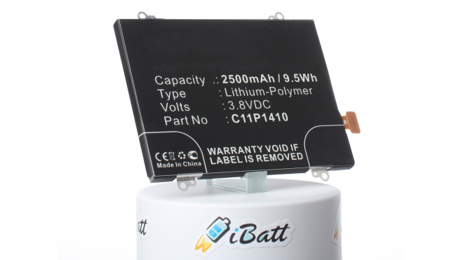 Аккумуляторная батарея iBatt iB-M863 для телефонов, смартфонов AsusЕмкость (mAh): 2500. Напряжение (V): 3,8