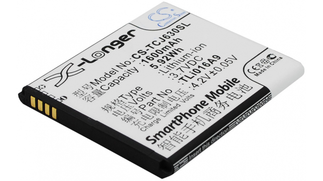 Аккумуляторная батарея TLi016A9 для телефонов, смартфонов TCL. Артикул iB-M2894.Емкость (mAh): 1600. Напряжение (V): 3,7