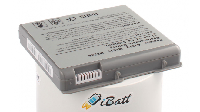 Аккумуляторная батарея iBatt iB-A424H для ноутбука AppleЕмкость (mAh): 5200. Напряжение (V): 14,8