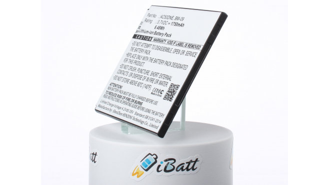 Аккумуляторная батарея iBatt iB-M1291 для телефонов, смартфонов ArchosЕмкость (mAh): 1750. Напряжение (V): 3,7