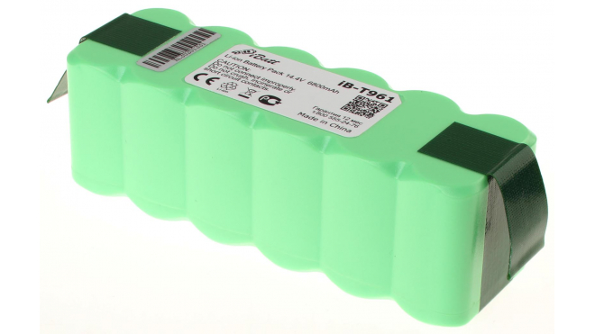 Аккумуляторная батарея iBatt iB-T961 для пылесосов iRobotЕмкость (mAh): 6800. Напряжение (V): 14,4