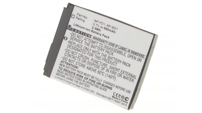 Аккумуляторные батареи для фотоаппаратов и видеокамер Sony Cyber-shot DSC-T200/SЕмкость (mAh): 680. Напряжение (V): 3,7
