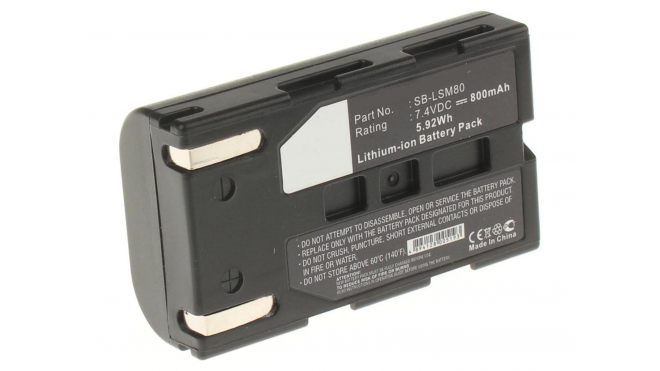 Аккумуляторные батареи для фотоаппаратов и видеокамер Samsung SC-DC173Емкость (mAh): 800. Напряжение (V): 7,4