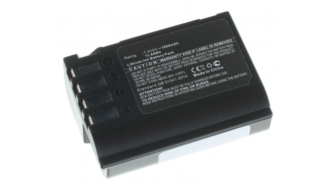 Аккумуляторные батареи для фотоаппаратов и видеокамер Panasonic Lumix DC-S5KЕмкость (mAh): 1600. Напряжение (V): 7,4