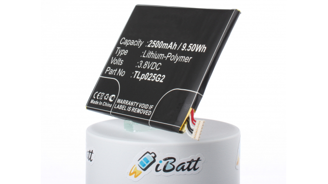 Аккумуляторная батарея CAC2580010C2 для телефонов, смартфонов Alcatel. Артикул iB-M1214.Емкость (mAh): 2500. Напряжение (V): 3,8
