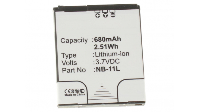 Аккумуляторная батарея iBatt iB-F132 для фотокамер и видеокамер CanonЕмкость (mAh): 680. Напряжение (V): 3,7