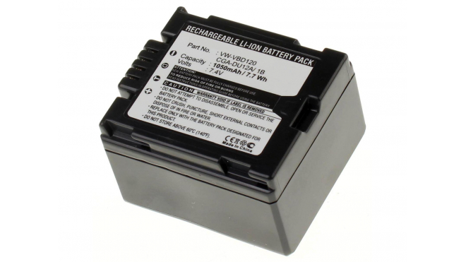 Аккумуляторные батареи для фотоаппаратов и видеокамер Panasonic PV-GS75Емкость (mAh): 1050. Напряжение (V): 7,4
