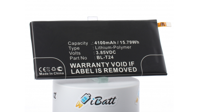 Аккумуляторная батарея iBatt iB-M2166 для телефонов, смартфонов LGЕмкость (mAh): 4100. Напряжение (V): 3,85