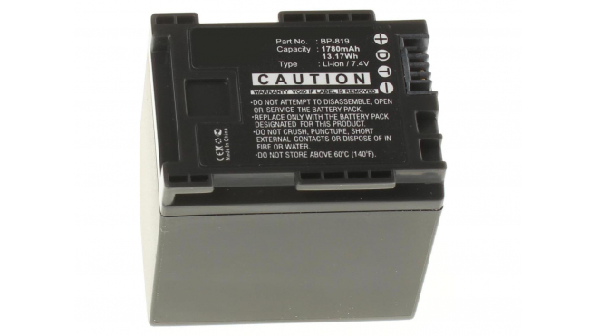 Аккумуляторная батарея BP-809/B для фотоаппаратов и видеокамер Canon. Артикул iB-F116.Емкость (mAh): 1780. Напряжение (V): 7,4