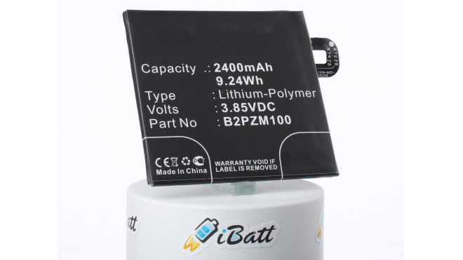 Аккумуляторная батарея iBatt iB-M1929 для телефонов, смартфонов HTCЕмкость (mAh): 2400. Напряжение (V): 3,85
