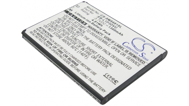 Аккумуляторная батарея для телефона, смартфона Samsung GT-S6790N. Артикул iB-M1124.Емкость (mAh): 1300. Напряжение (V): 3,7
