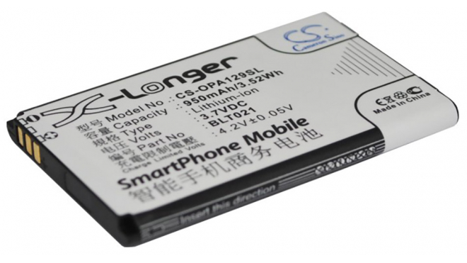 Аккумуляторная батарея BLT021 для телефонов, смартфонов OPPO. Артикул iB-M2430.Емкость (mAh): 950. Напряжение (V): 3,7
