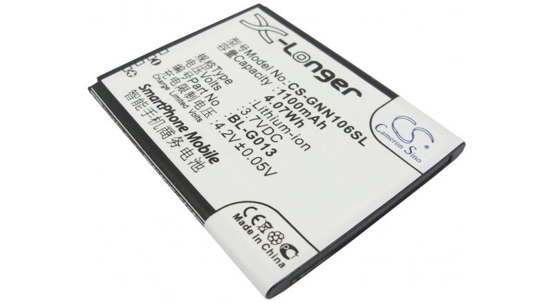 Аккумуляторная батарея iBatt iB-M1789 для телефонов, смартфонов GioneeЕмкость (mAh): 1100. Напряжение (V): 3,7