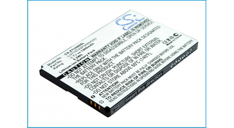 Аккумуляторная батарея iBatt iB-M3041 для телефонов, смартфонов ZTEЕмкость (mAh): 1400. Напряжение (V): 3,7