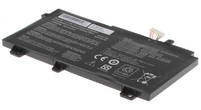 Аккумуляторная батарея для ноутбука Asus FX504GE-EN088T. Артикул iB-A1645.Емкость (mAh): 3900. Напряжение (V): 11,4