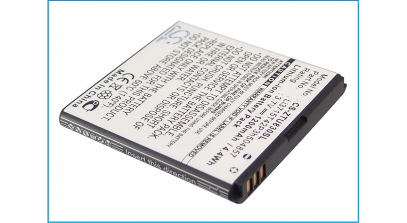 Аккумуляторная батарея для телефона, смартфона ZTE U812. Артикул iB-M1169.Емкость (mAh): 1200. Напряжение (V): 3,7