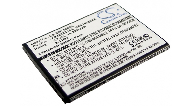 Аккумуляторная батарея для телефона, смартфона Samsung Ch. Артикул iB-M1088.Емкость (mAh): 900. Напряжение (V): 3,7