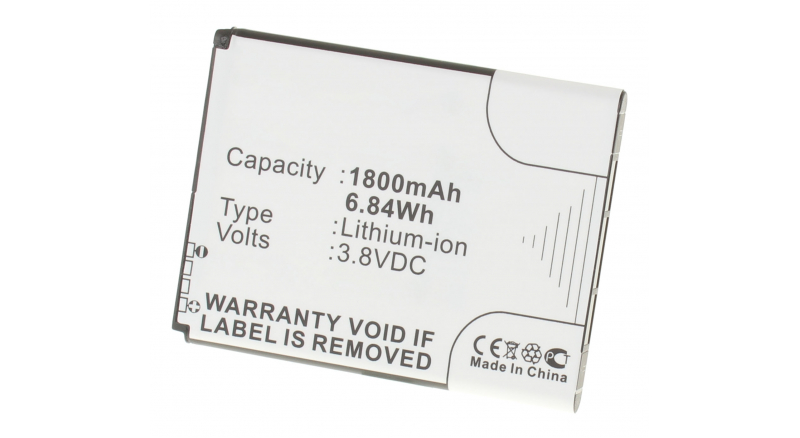 Аккумуляторная батарея iBatt iB-M484 для телефонов, смартфонов HTCЕмкость (mAh): 1800. Напряжение (V): 3,8