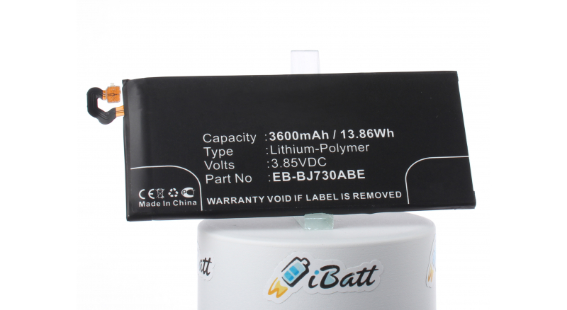 Аккумуляторная батарея iBatt iB-M2738 для телефонов, смартфонов SamsungЕмкость (mAh): 3600. Напряжение (V): 3,85