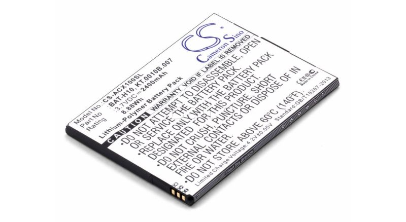 Аккумуляторная батарея для телефона, смартфона Acer S53. Артикул iB-M858.Емкость (mAh): 2400. Напряжение (V): 3,7
