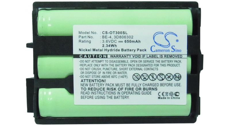 Аккумуляторная батарея для телефона, смартфона Alcatel One Touch 301. Артикул iB-M1202.Емкость (mAh): 650. Напряжение (V): 3,6