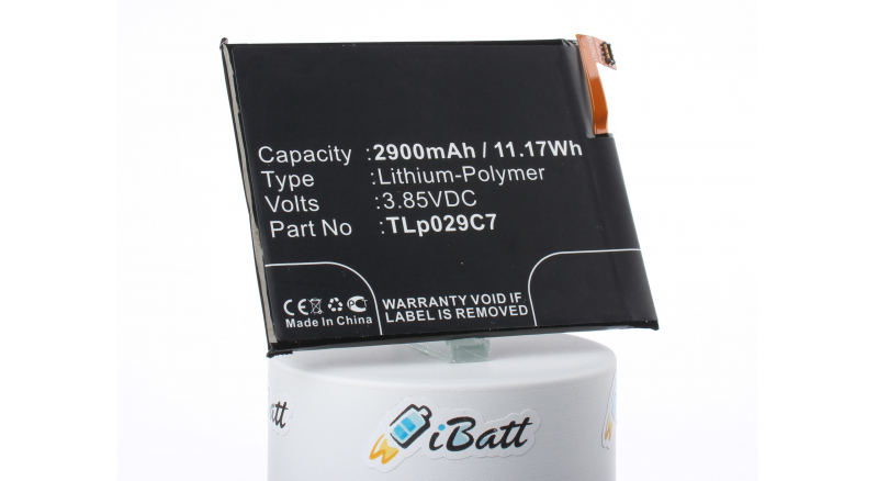 Аккумуляторная батарея iBatt iB-M1235 для телефонов, смартфонов AlcatelЕмкость (mAh): 2900. Напряжение (V): 3,85