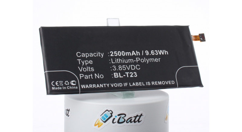 Аккумуляторная батарея iBatt iB-M2165 для телефонов, смартфонов LGЕмкость (mAh): 2500. Напряжение (V): 3,85